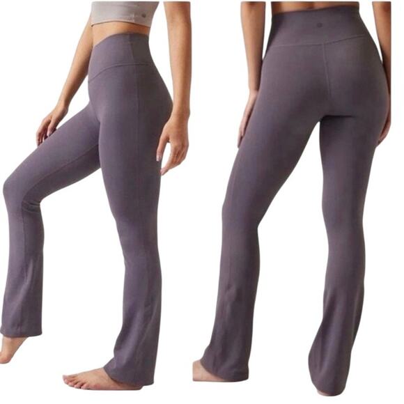 Athleta transcend slim pant flare leggings high waisted dusty purple activewear - Picture 1 of 8